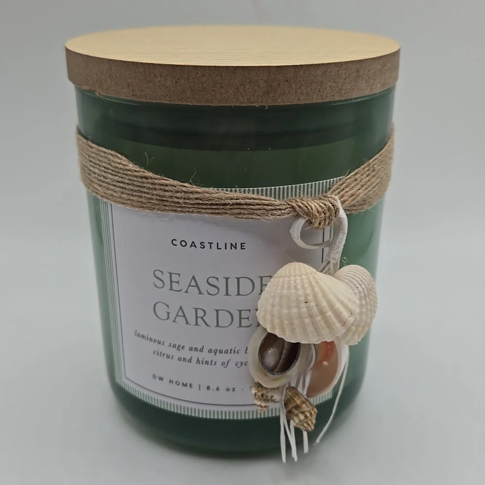 CLEARANCE DW Home Seaside Garden French Kitchen Shell Jar Candle